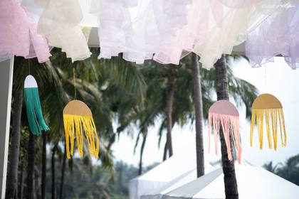 Ceiling and Photo-op — Pool Party decor — Alila Diwa Goa